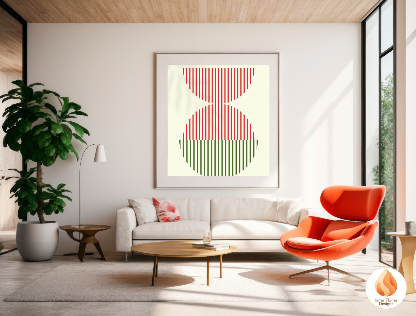 Spirited Geometric Artwork for Modern Home Design | Triptych Artwork