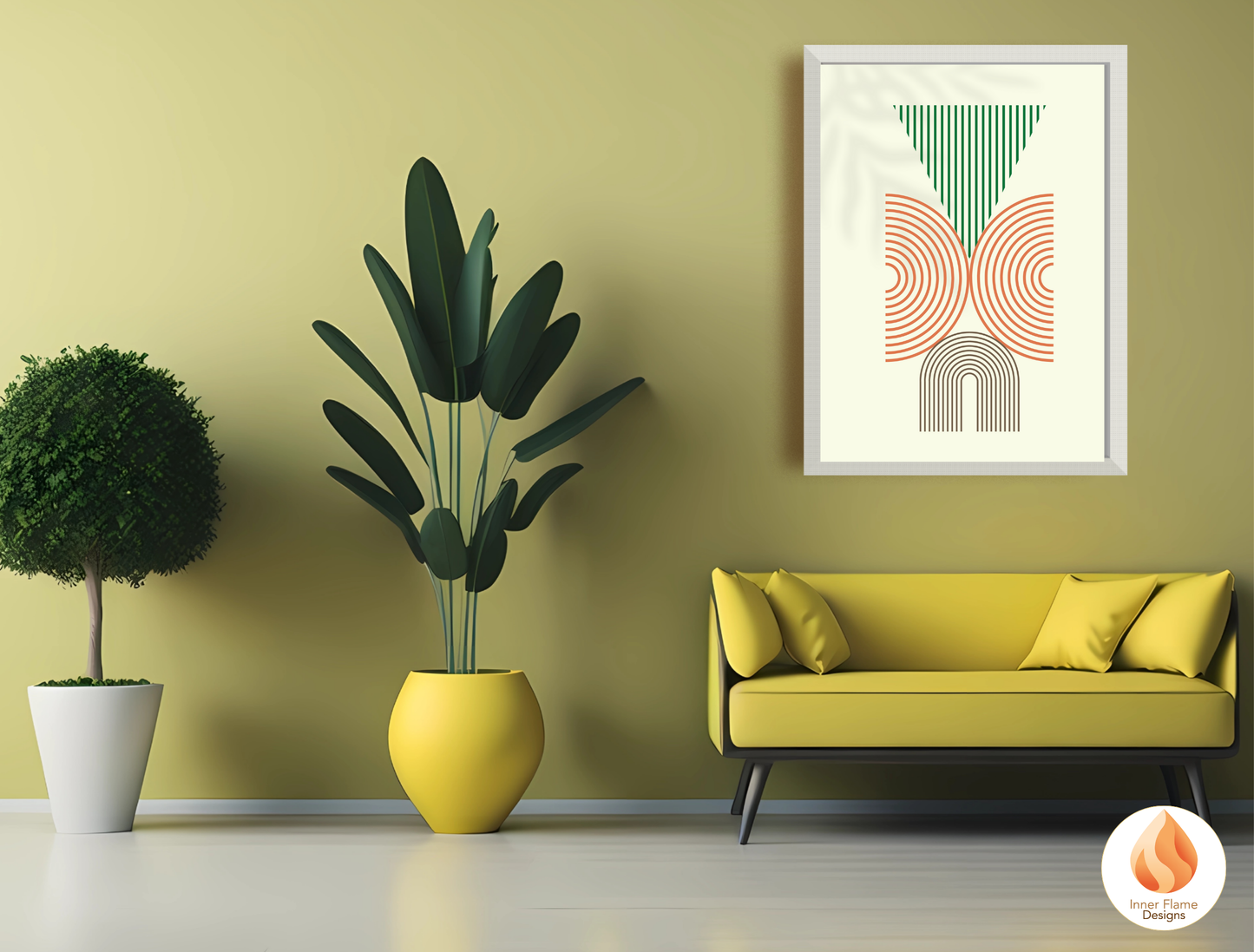 Spirited Geometric Artwork for Modern Home Design | Triptych Artwork
